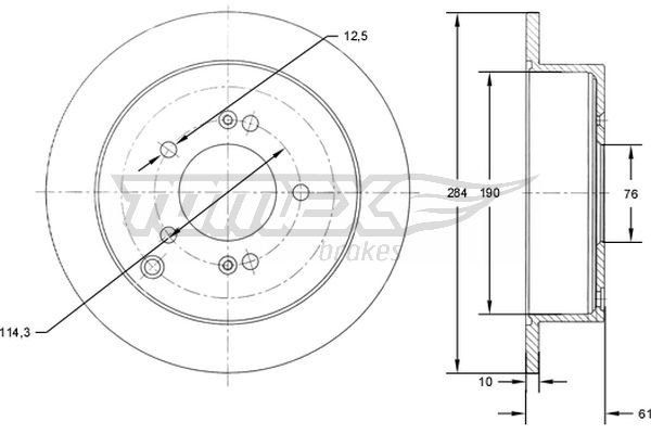TOMEX Brakes Bremsscheibe